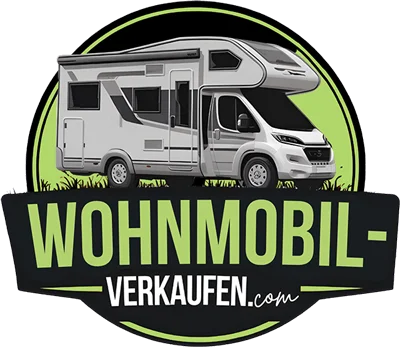 Logo mit einem Wohnmobil über dem Text "WOHNMOBIL-VERKAUFEN.com" auf grünem, kreisförmigem Hintergrund, ideal für wohnmobil ankauf oder alle, die wohnmobil verkaufen wollen.
